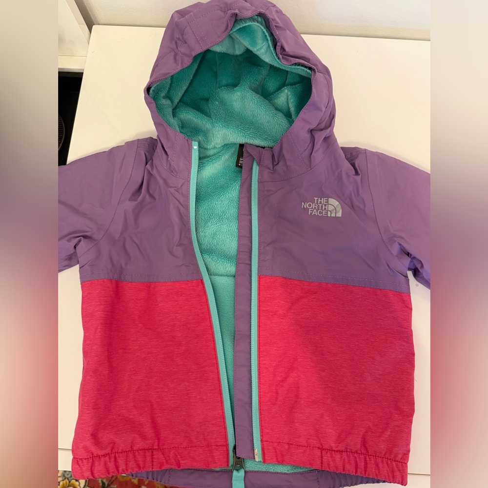 The North Face Lavender and Aqua Fleece Jacket